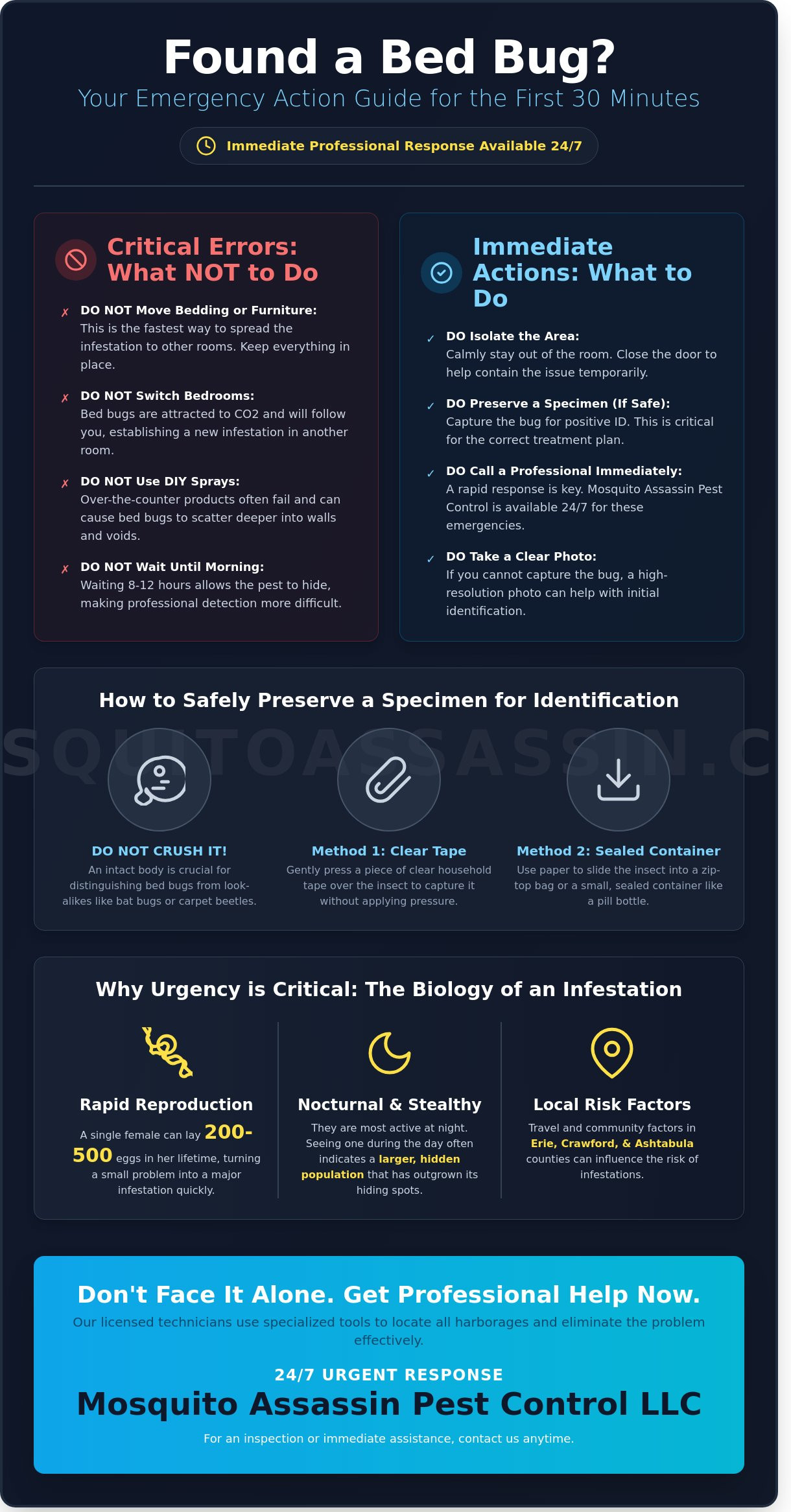 Emergency Bed Bug Discoveries: Professional Responses and 24-Hour Availability