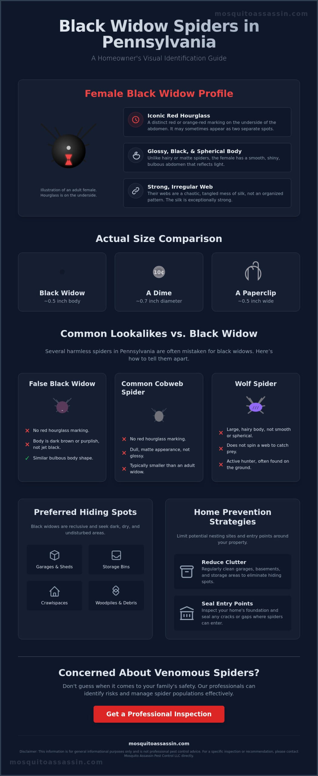 Black Widows in PA: Identification and Safety Guide for Homeowners