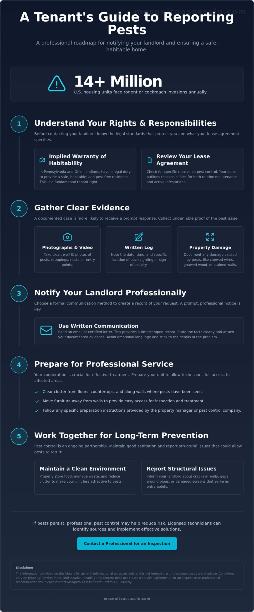 How to Tell Your Landlord About Pests: A Professional Guide for Tenants