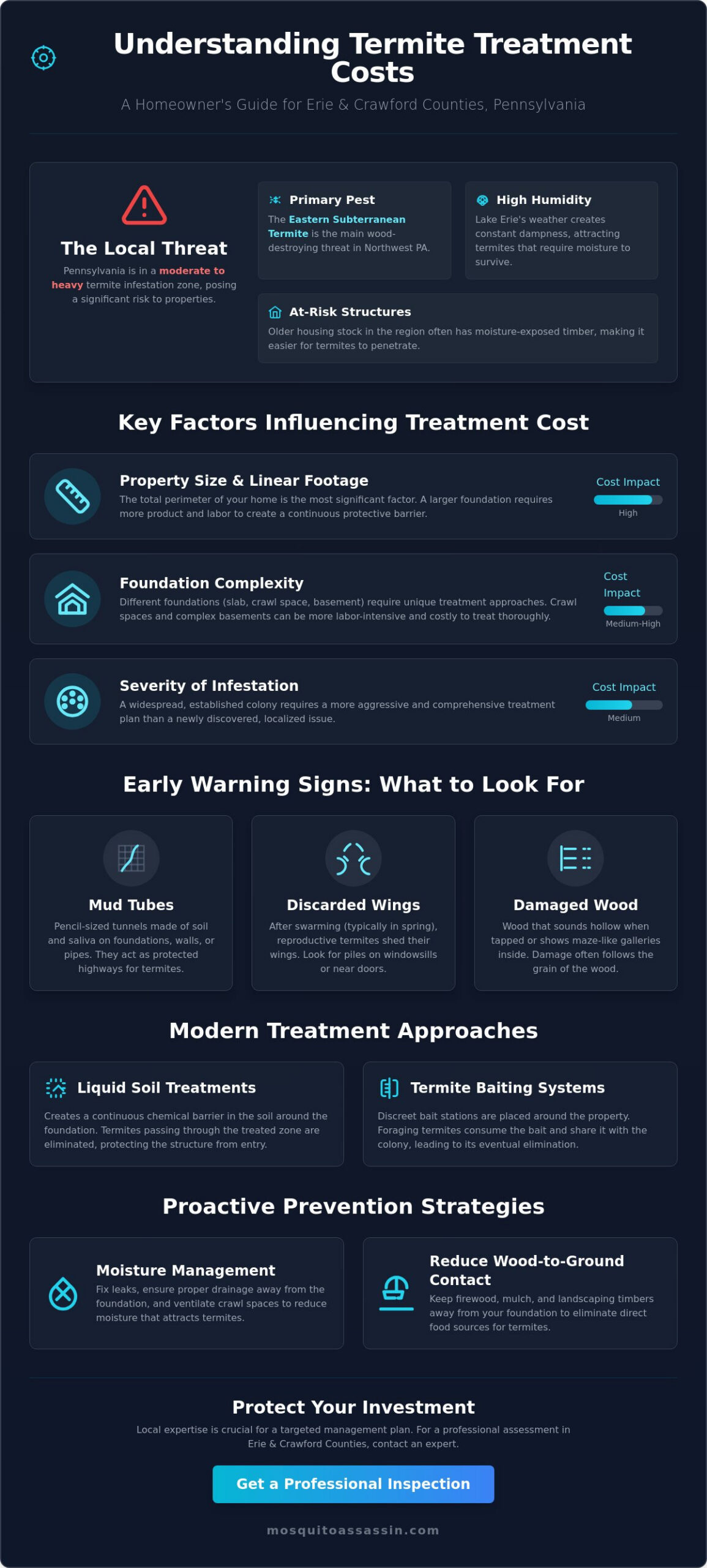 Understanding Termite Treatment Cost in Erie PA: A Homeowner’s Guide