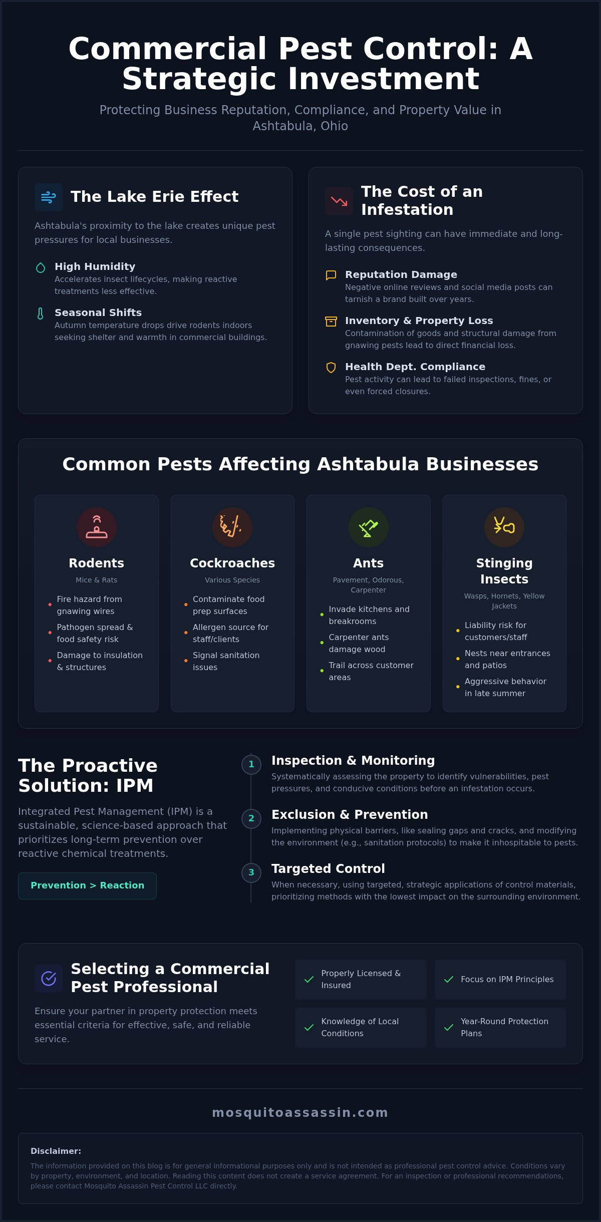 Commercial Pest Control in Ashtabula, Ohio: A Guide for Business Owners