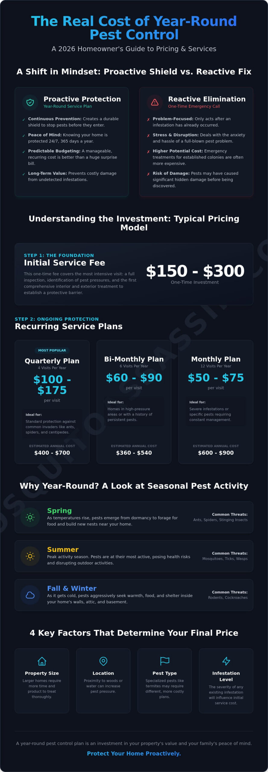 Year-Round Pest Control Cost: A 2026 Guide for PA & OH Homeowners