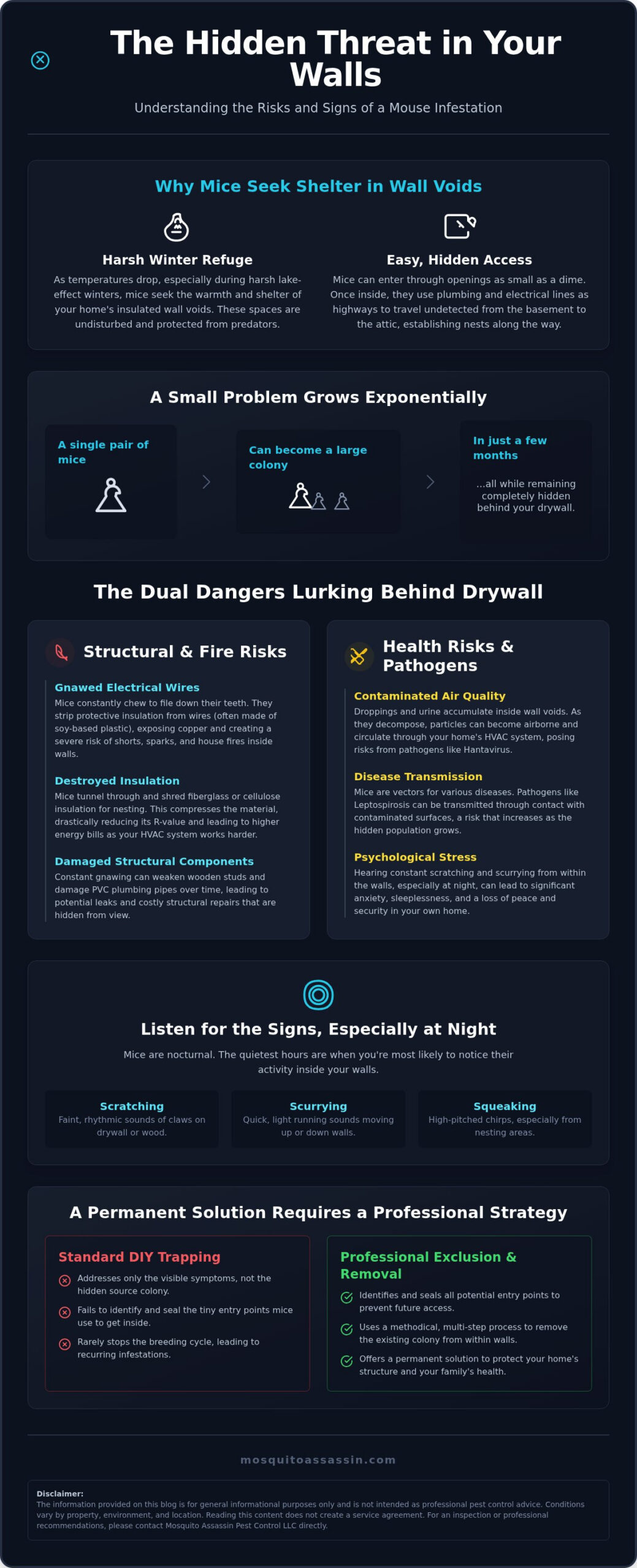 Signs of Mice in Walls: Risks to Your Erie, PA Home and Health